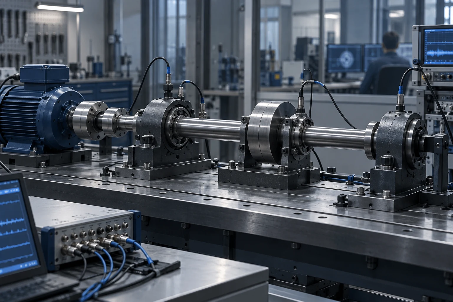 Conceptual rotary shaft laboratory rig with instrumentation